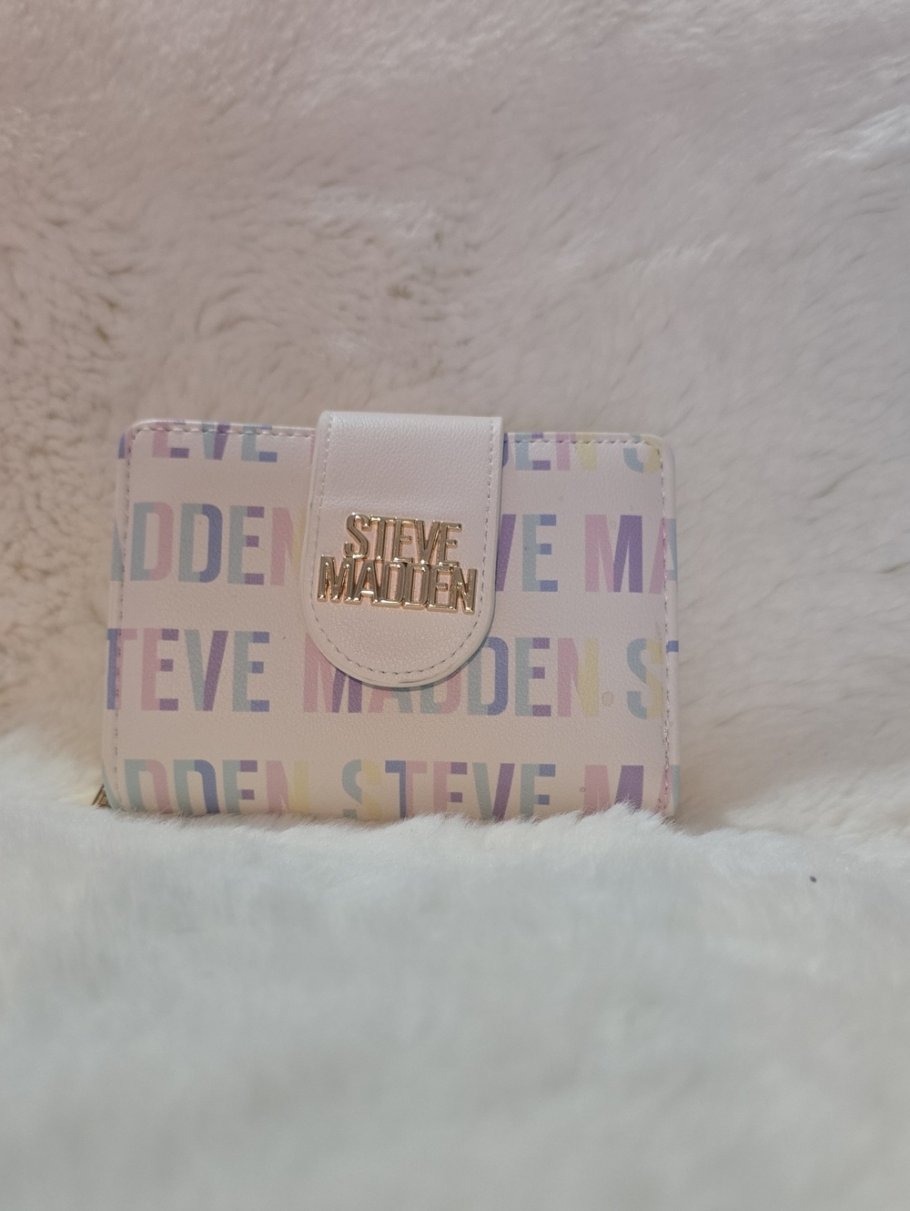 Steve Madden Pastel Multicolor Logo Wallet NWOT